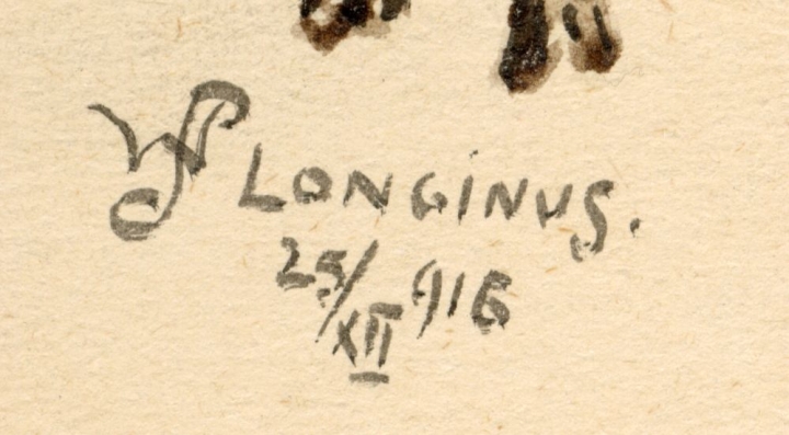 sygnatura artysty - WP LONGINUS - wraz z datą 25 XII (1)916