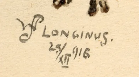 sygnatura artysty - WP LONGINUS - wraz z datą 25 XII (1)916