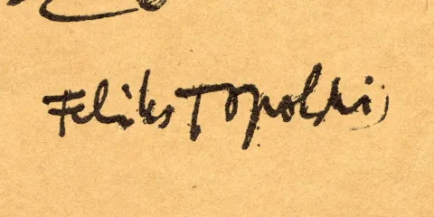 Sygnatura Feliksa Topolskiego